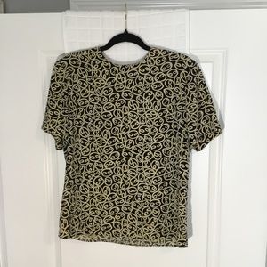 Le Suit Ladies Pullover Top Tan/ Black Size 10